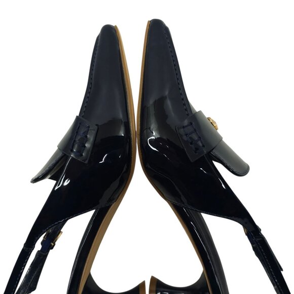 ZBY Coutgo Pointed Toe Slingback Kitten Heel Pumps Women 6 Slip On Ankle Buckle - Picture 15 of 16